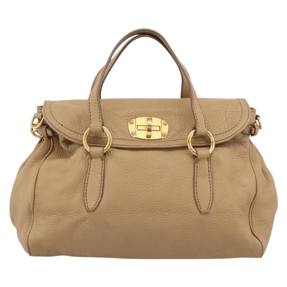 Miu Miu Matelasse Tote Beige